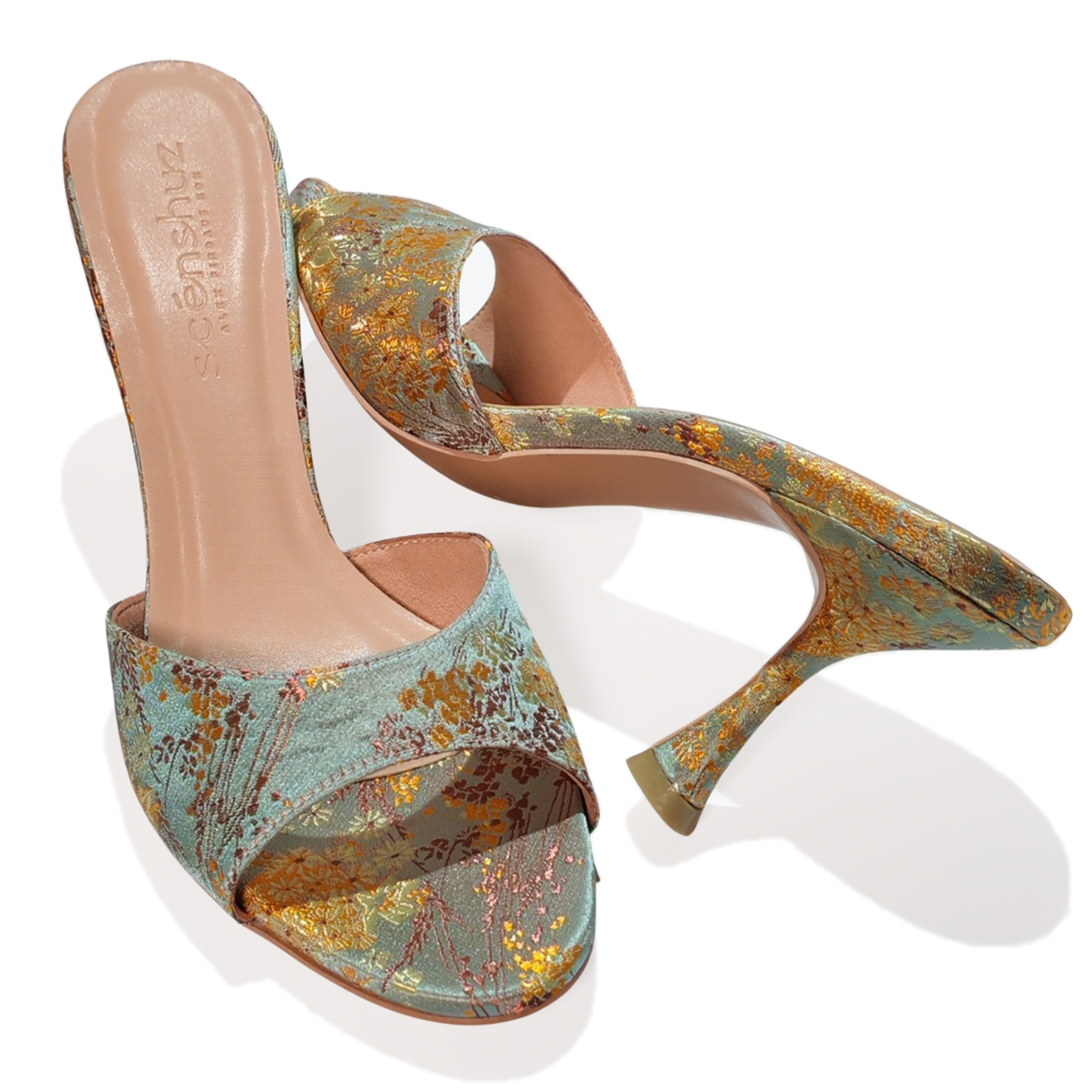 MAYA 75 CYAN BROCADE