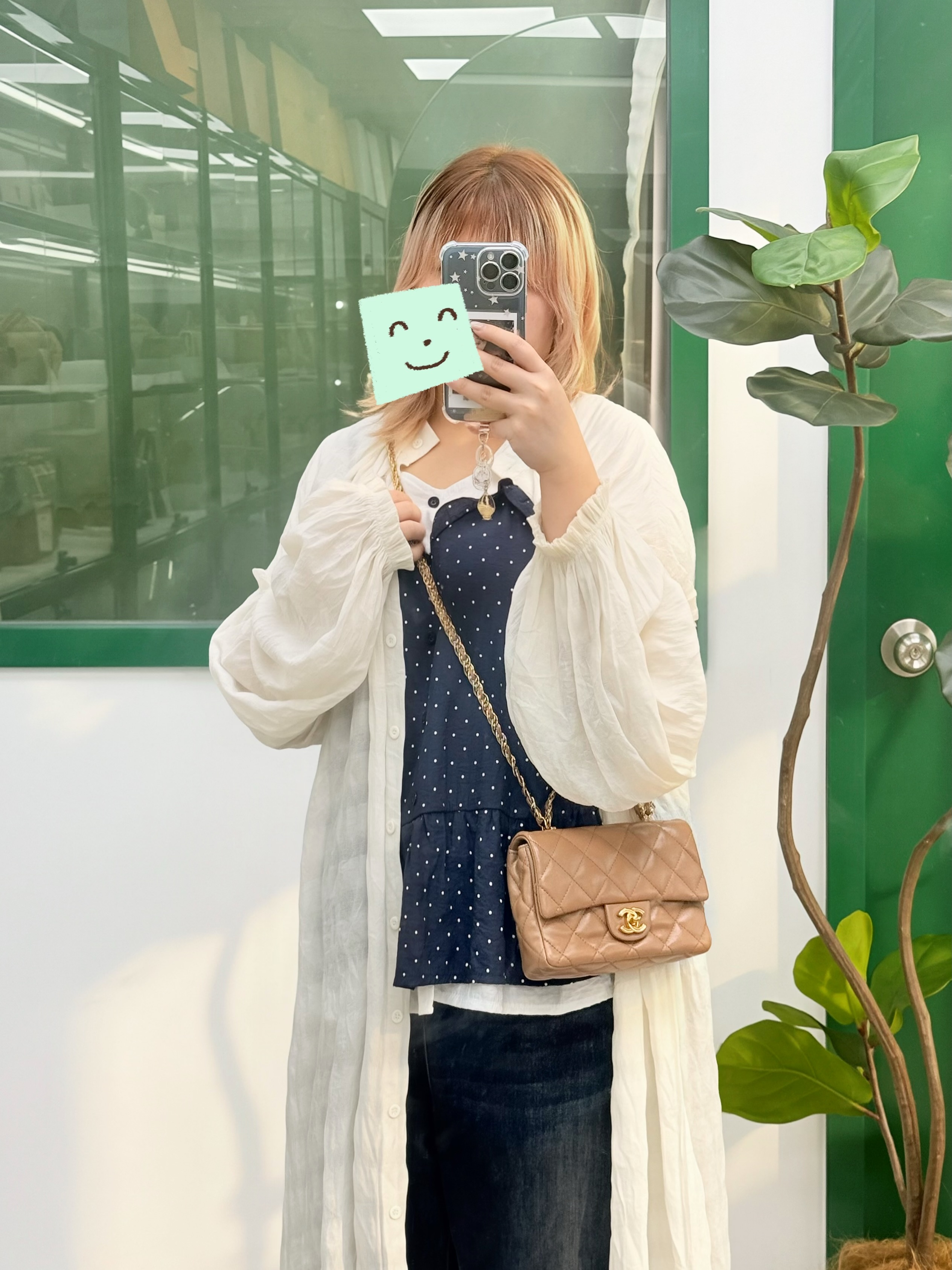 Chanel 👜 PRE OWNED 🛍️駝色cf handle晶片款 🧡全套有單 🤎