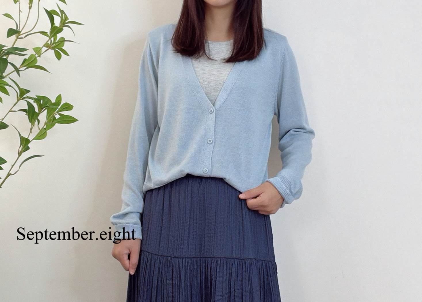 假兩件外套拼色top