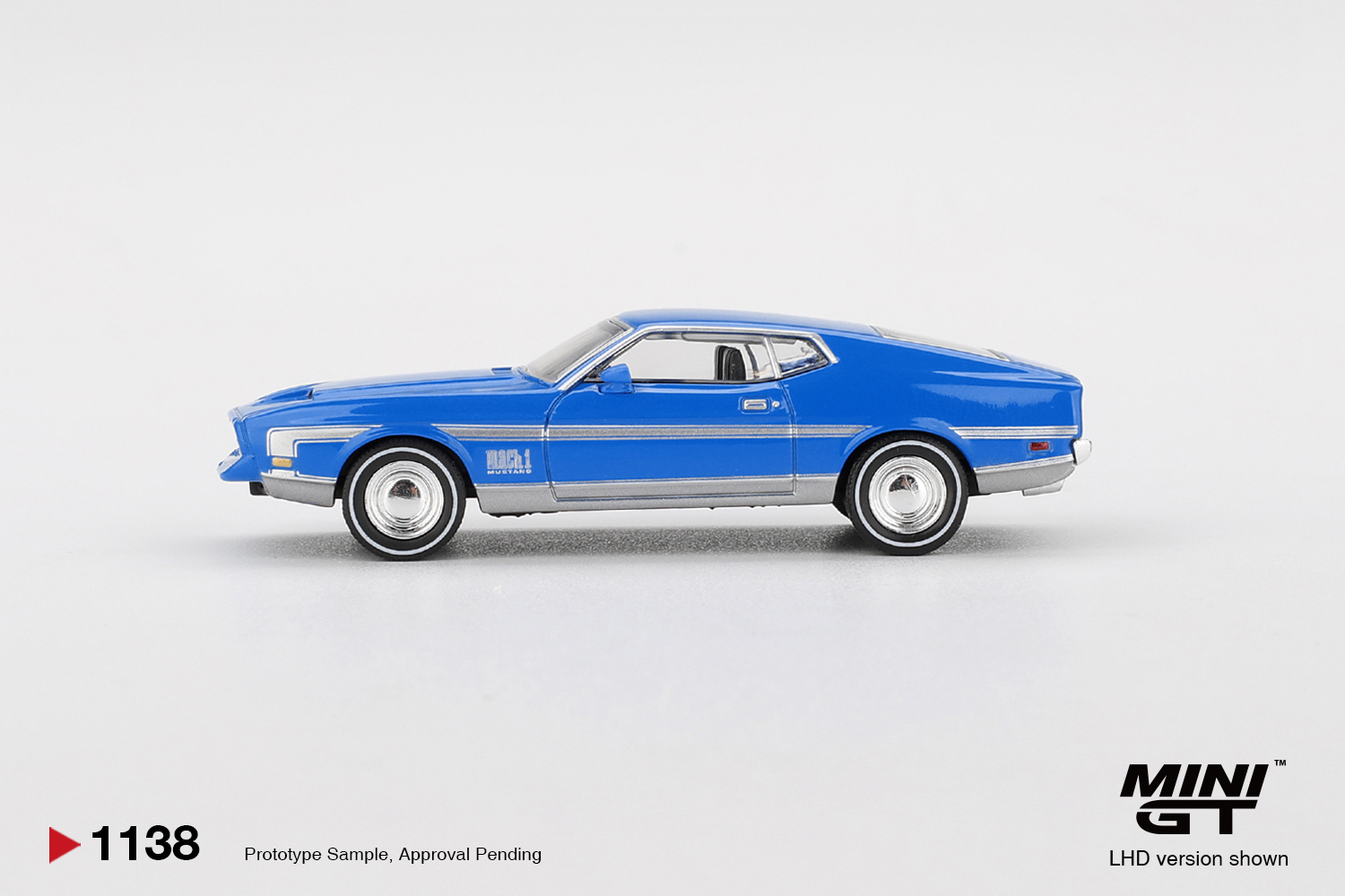 Mini GT 1/64 Ford Mustang Mach 1 Grabber Blue - MGT01138-BL