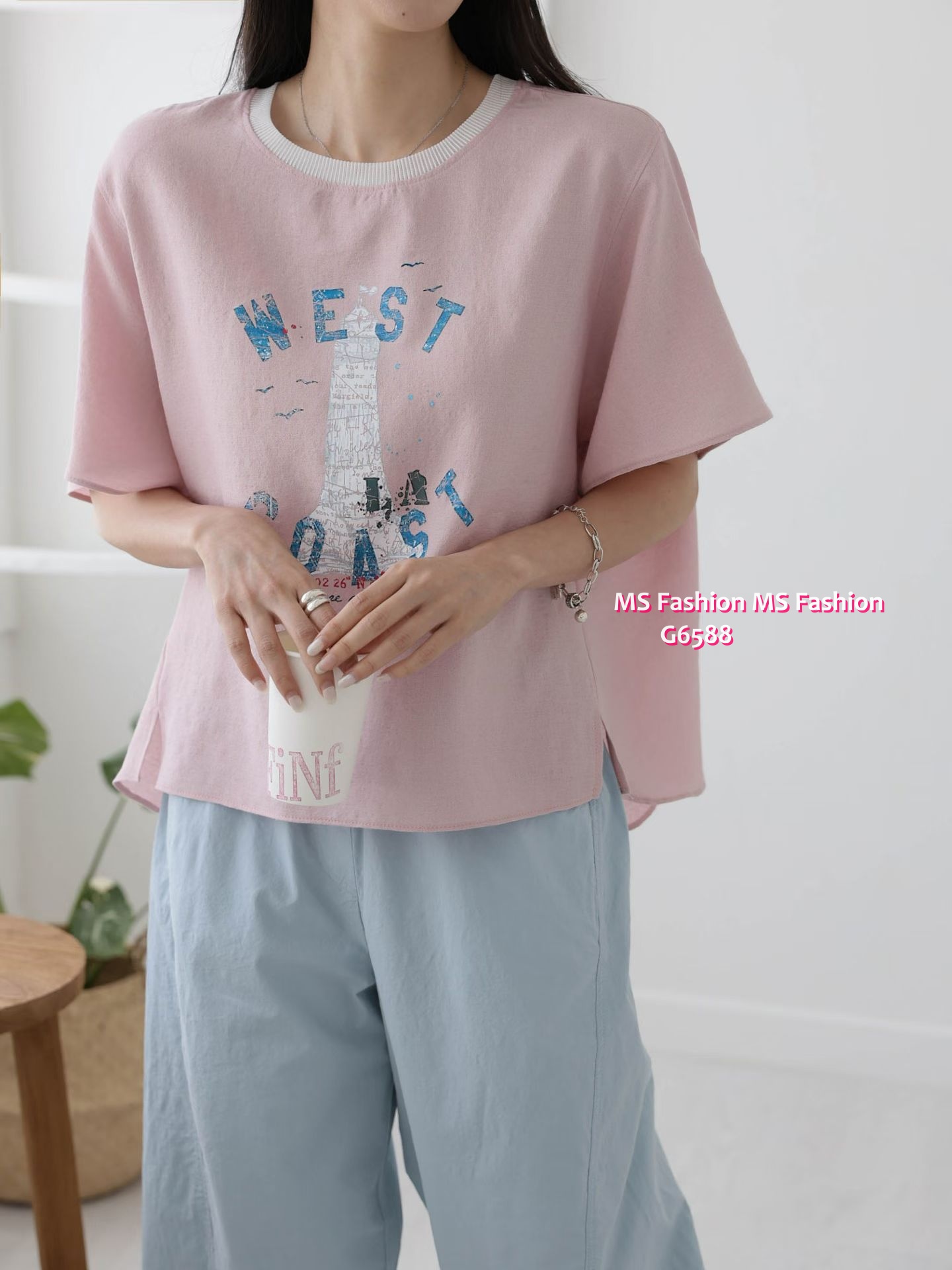 G6588 靚print top