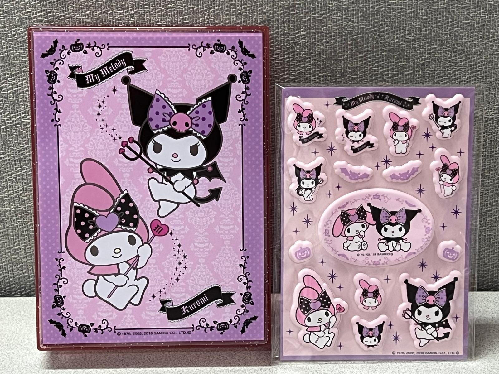 🎌日本直送🎌 限定款Melody Kuromi 萬用收納盒連貼紙