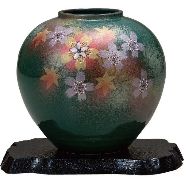 九谷燒 - 5號花瓶- 花舞