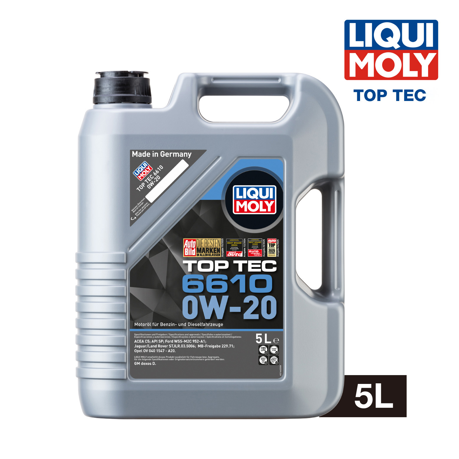 LIQUI MOLY Top Tec 6610 0W-20 (5L) 機油/潤滑油/偈油【原裝行貨】