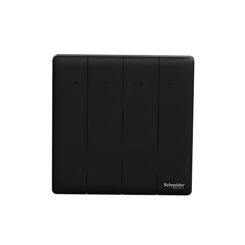  施耐德 Unica X 曜石黑 4位單控 帶指示燈 開關掣