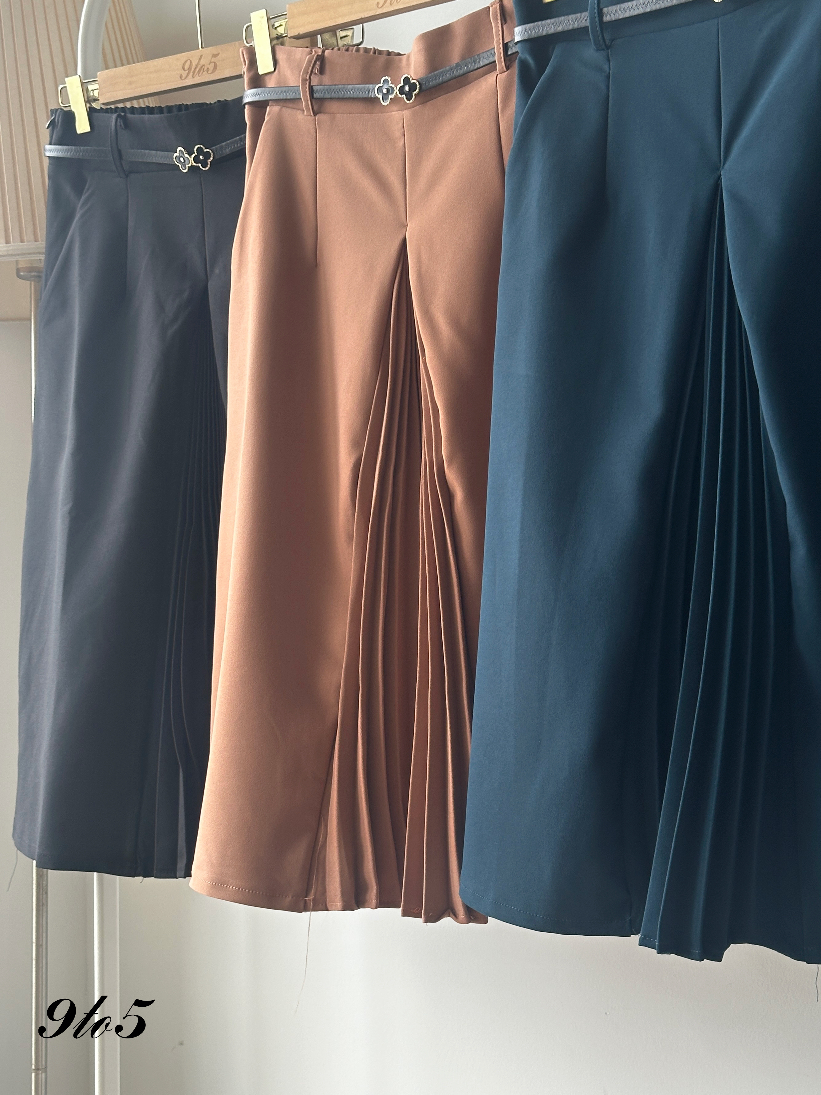 S1851 A Line Mid Skirt - 3 Colors 