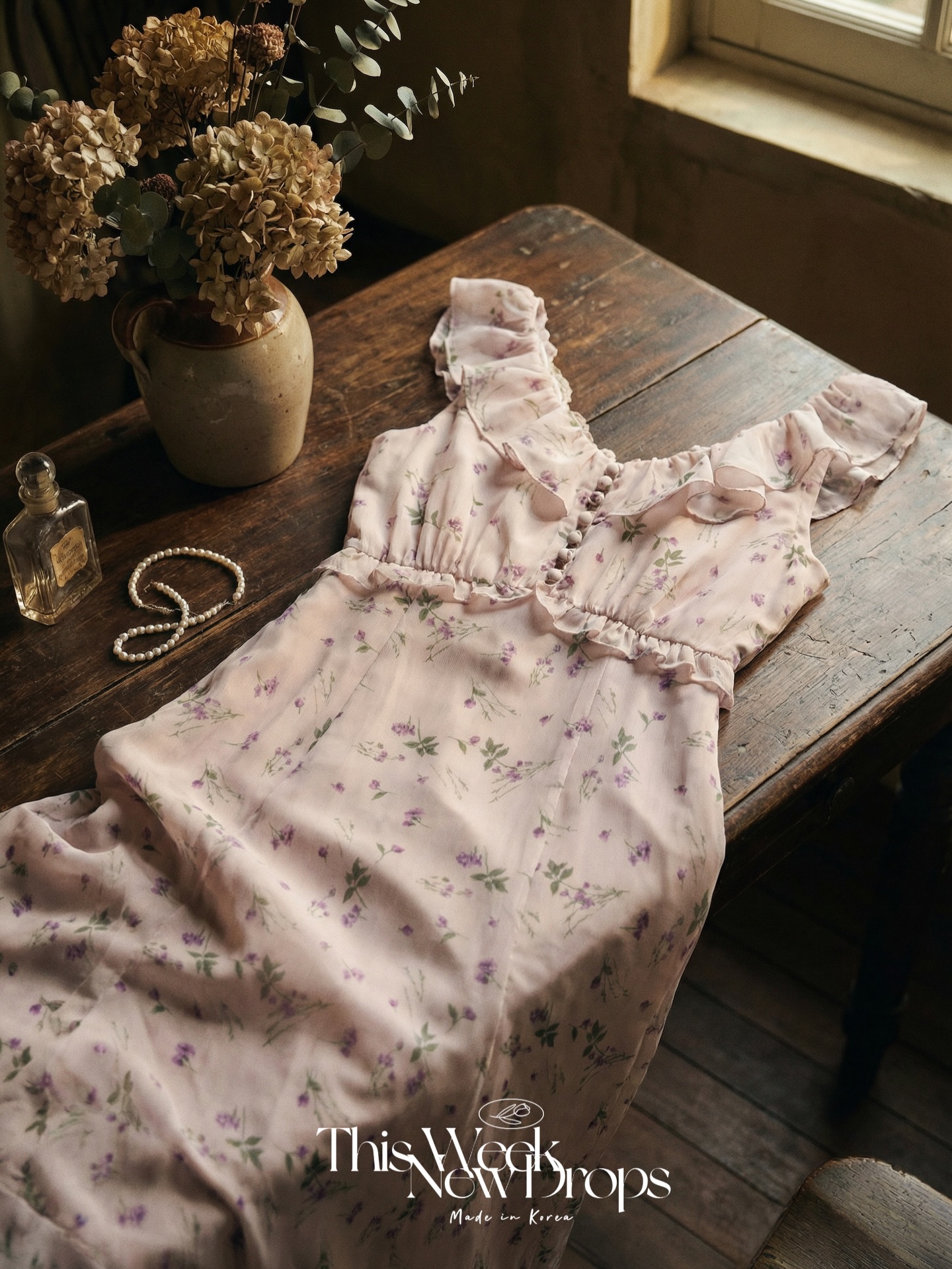 顯瘦碎花連身裙