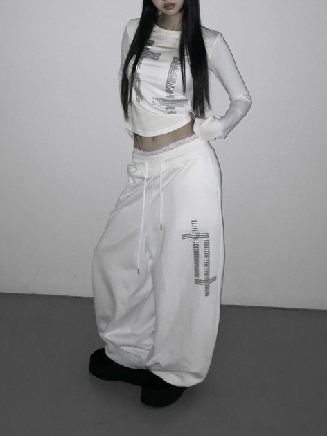 Studded Cross Long Sleeve