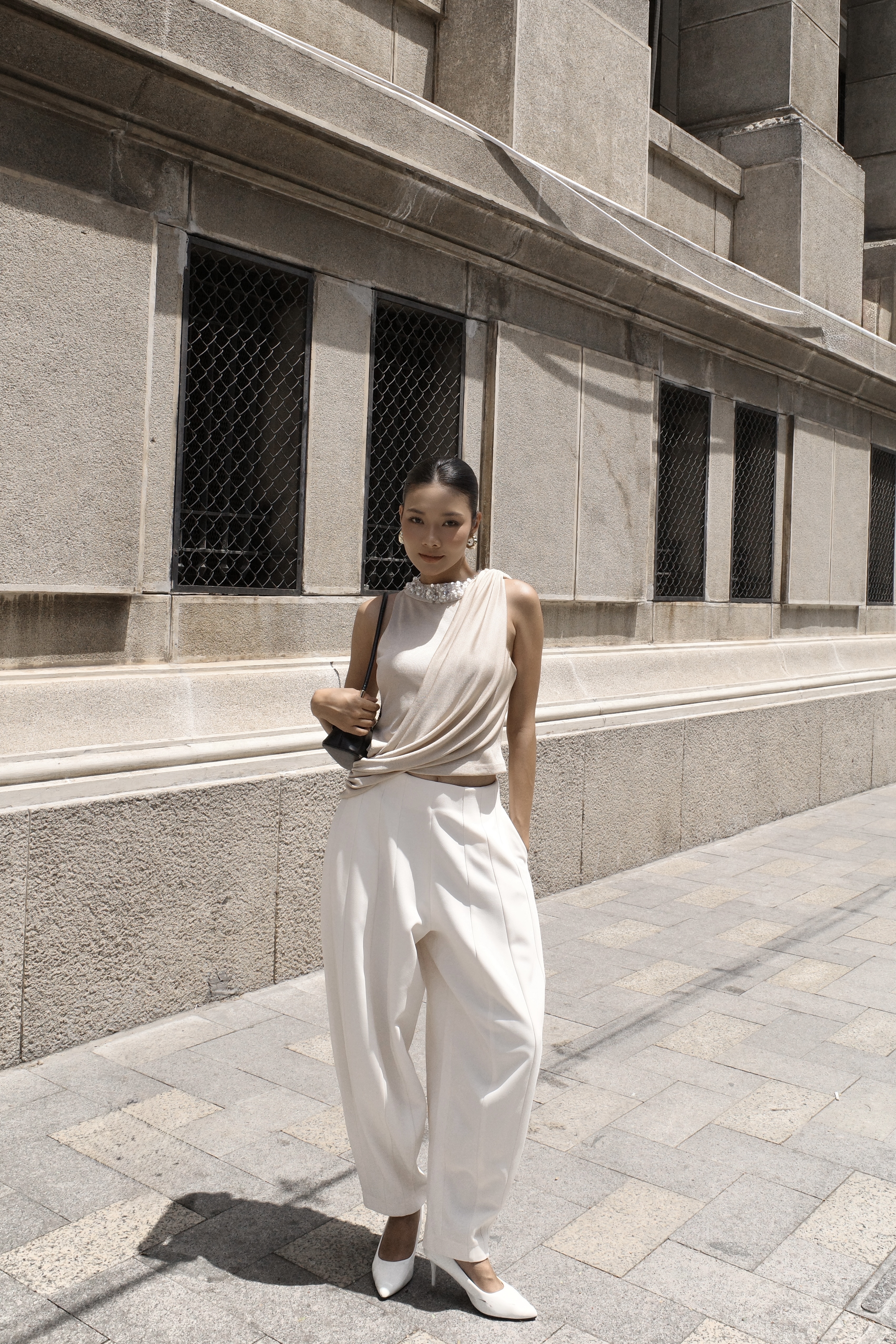 Ivory Sculpt Tapered Pants
