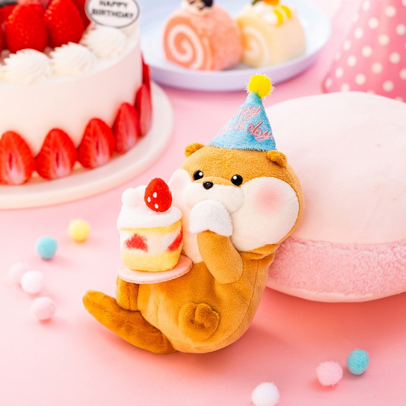 日本預訂📍可愛謊言的水獺生日食蛋糕公仔吊飾 20/3日本開售