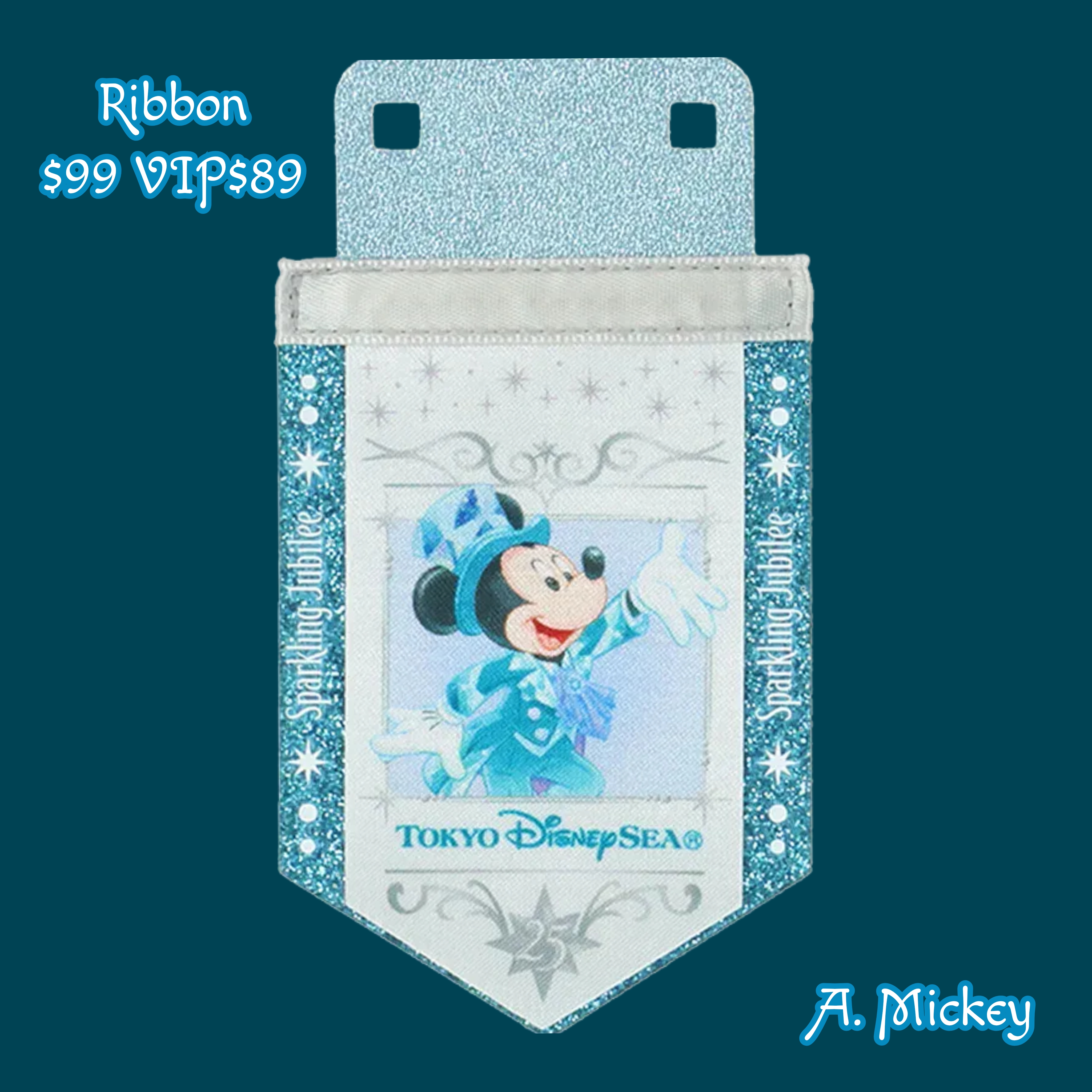【預訂】DisneySea 25th Jubilee Badge - Jubilee Badge + Ribbon