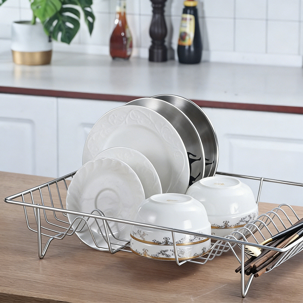 廚房瀝水雙拱碗架 銀色 UB0255