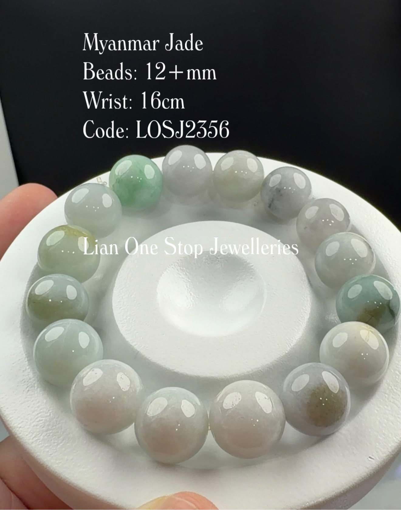 Code: LOSJ2356 Myanmar Jade 12+mm