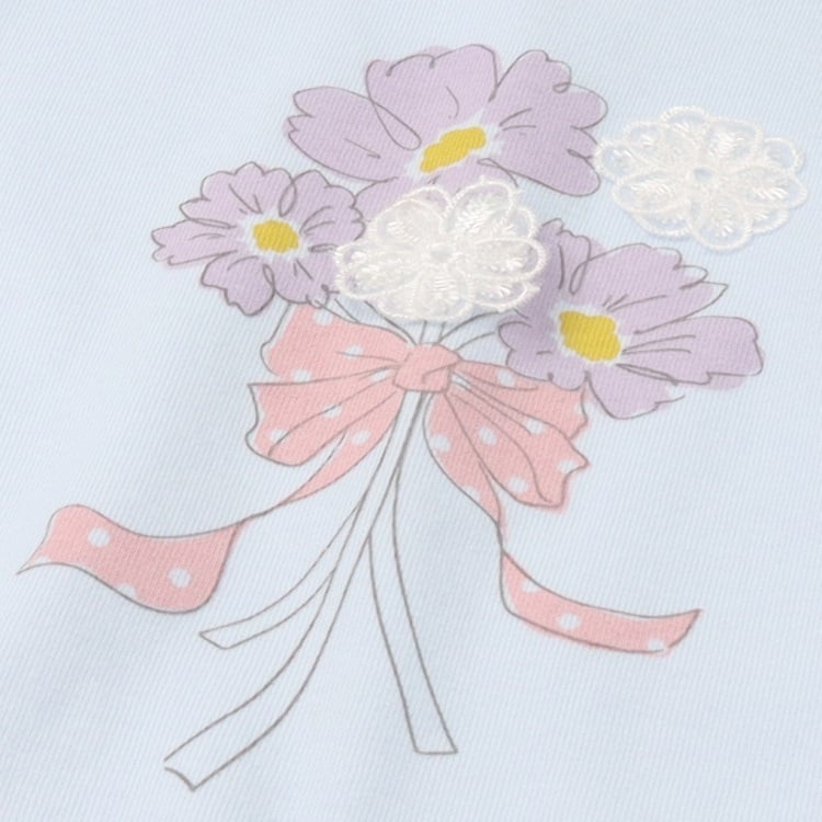 🆕【⭐訂購⭐】🌀 🇯🇵 日本直送 立體花束💐圖案 雪紡 短袖T恤［2款選］🌀 [ELEA-0170]