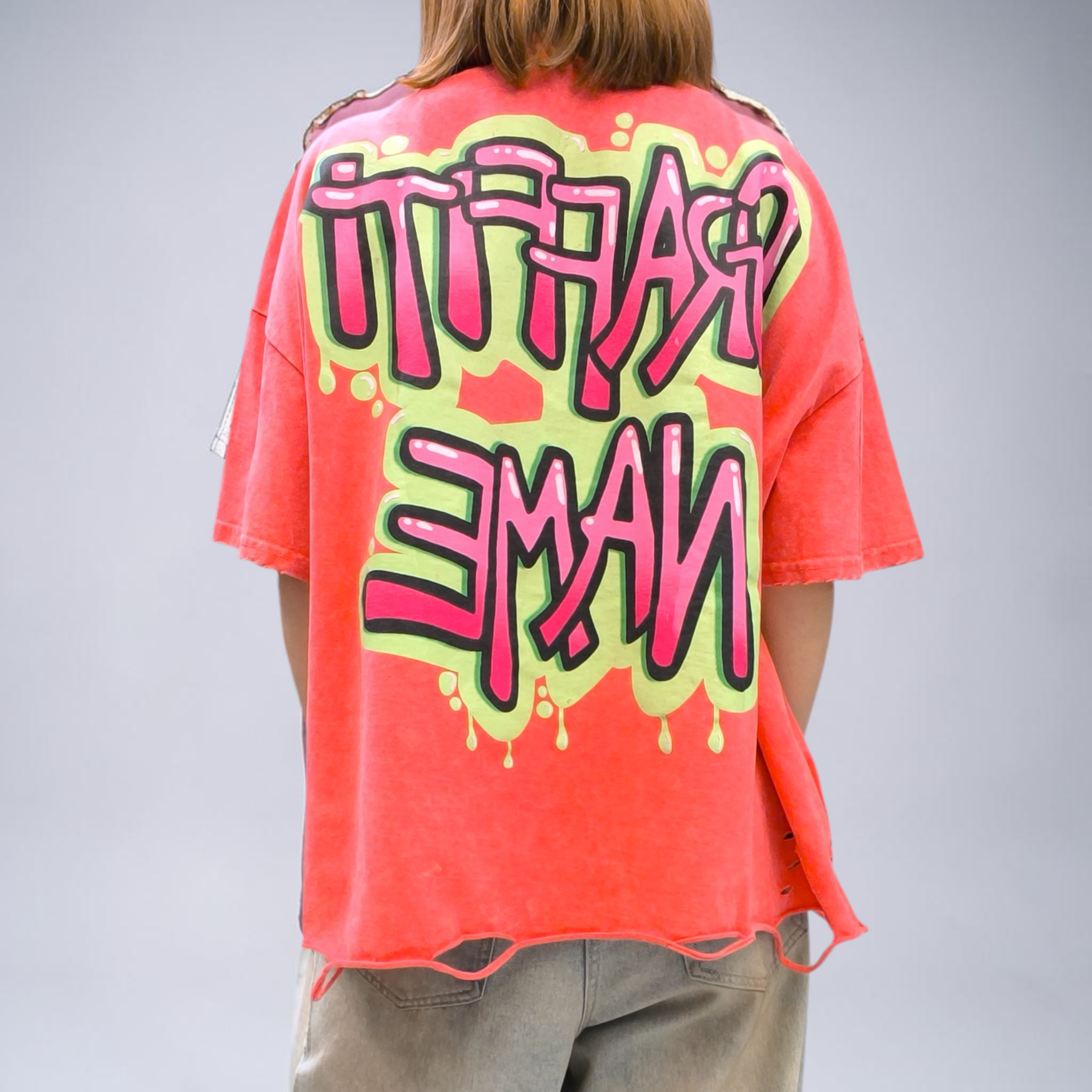 藍髮珠片小女孩T