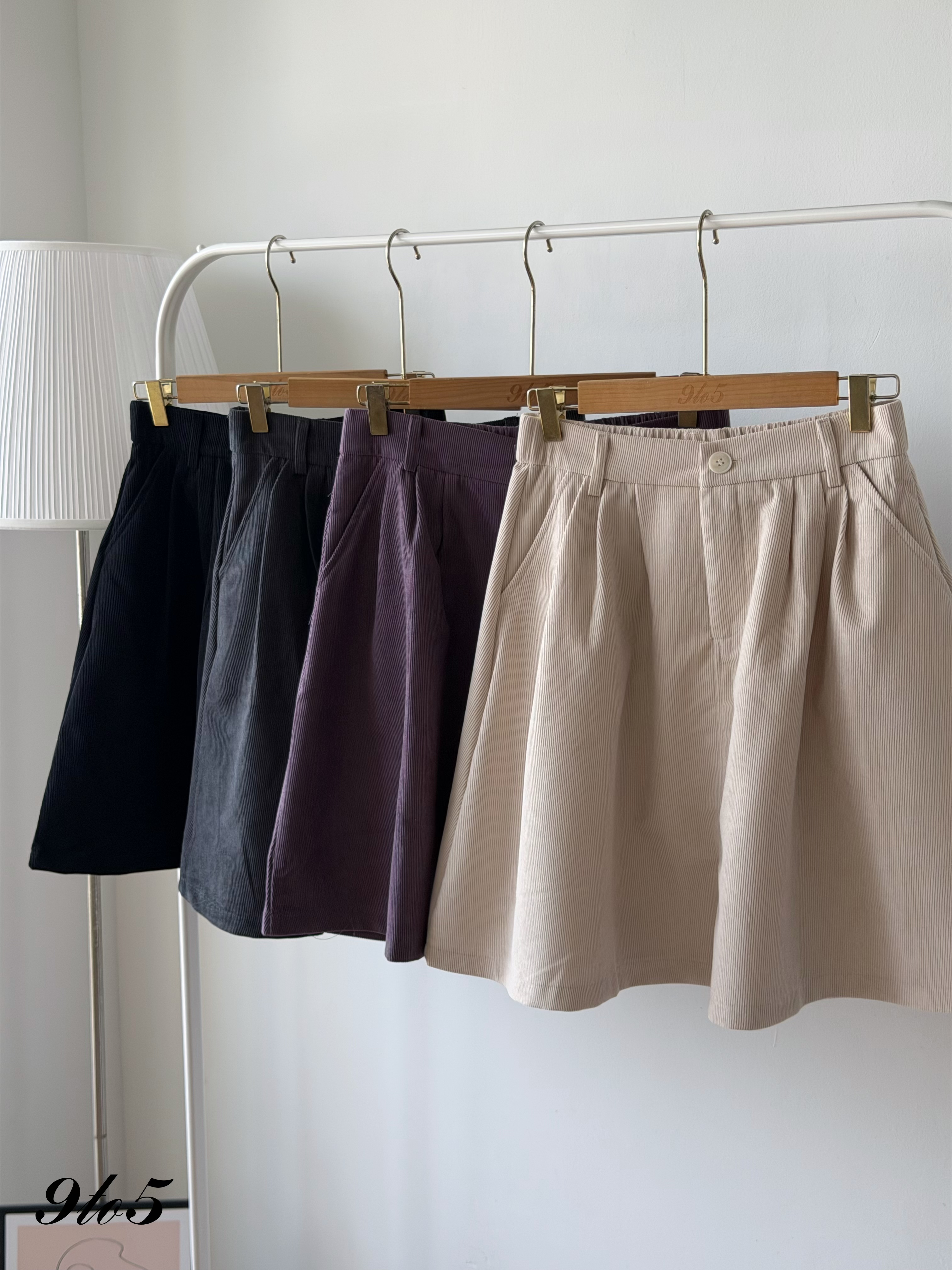 S2021 A Line Corduroy Midi Skirt - 4 Colors 