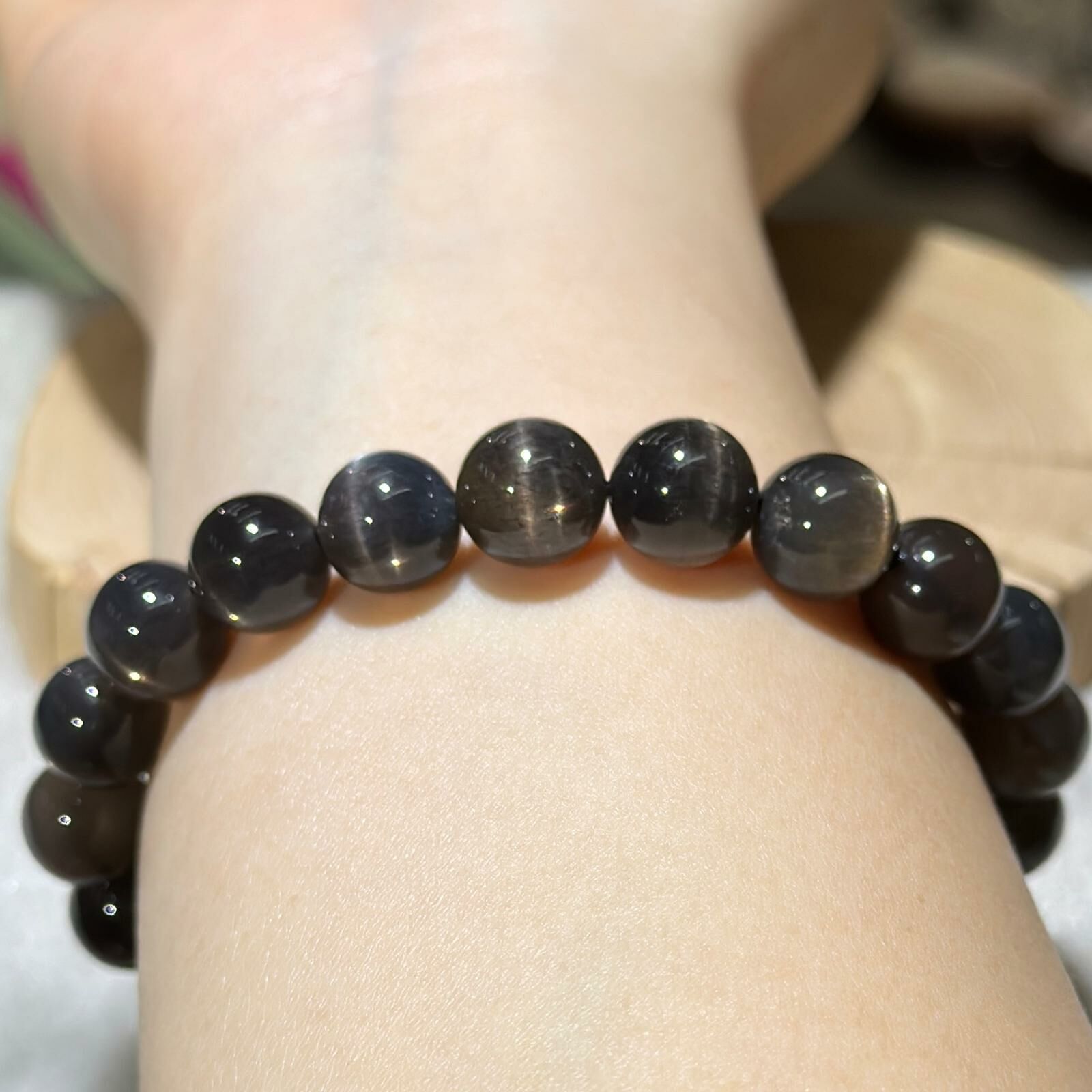 高品✨黑骨幹手串 9.5 mm +/-