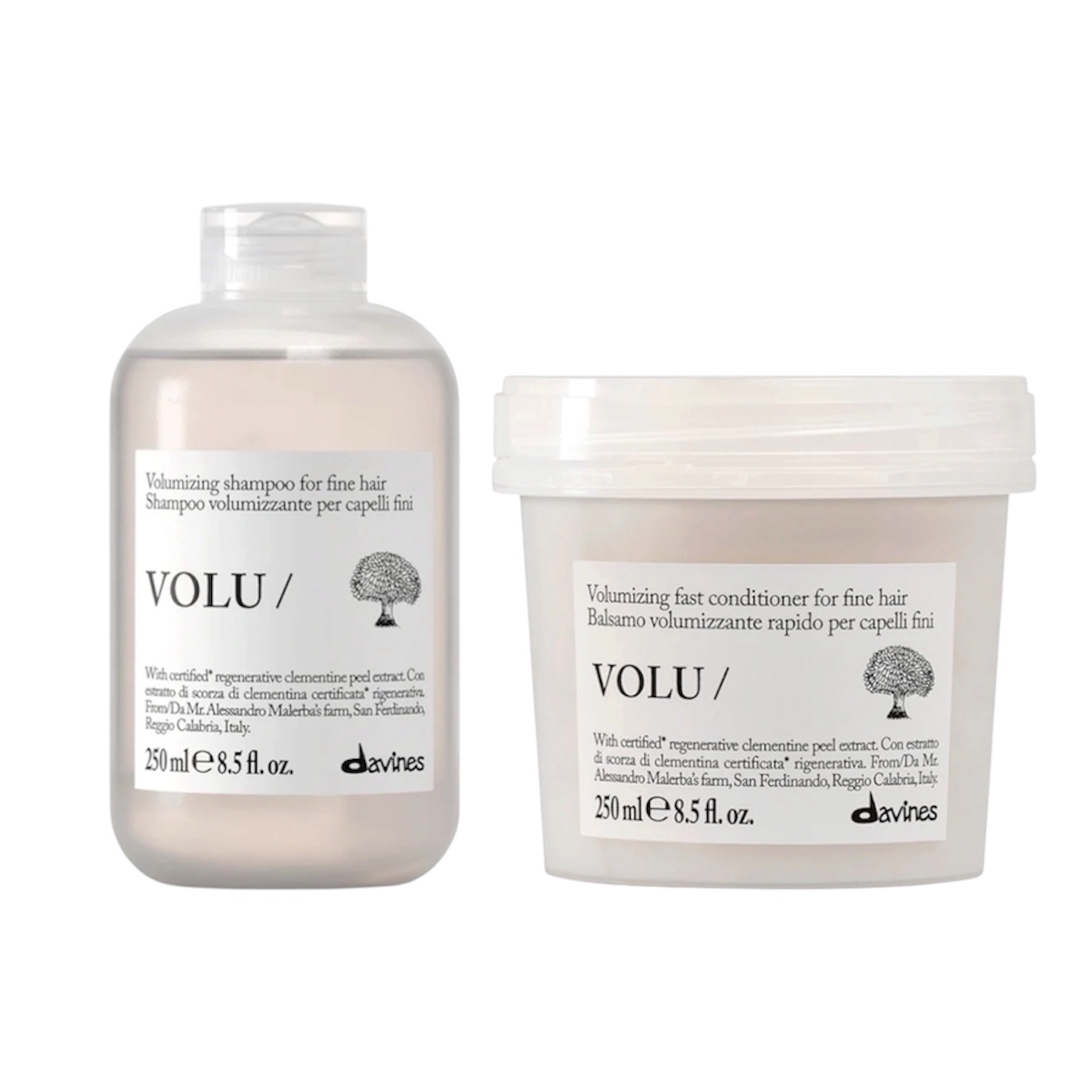 Davines VOLU Shampoo+Conditioner 豐盈洗護套裝 250ml+250ml  