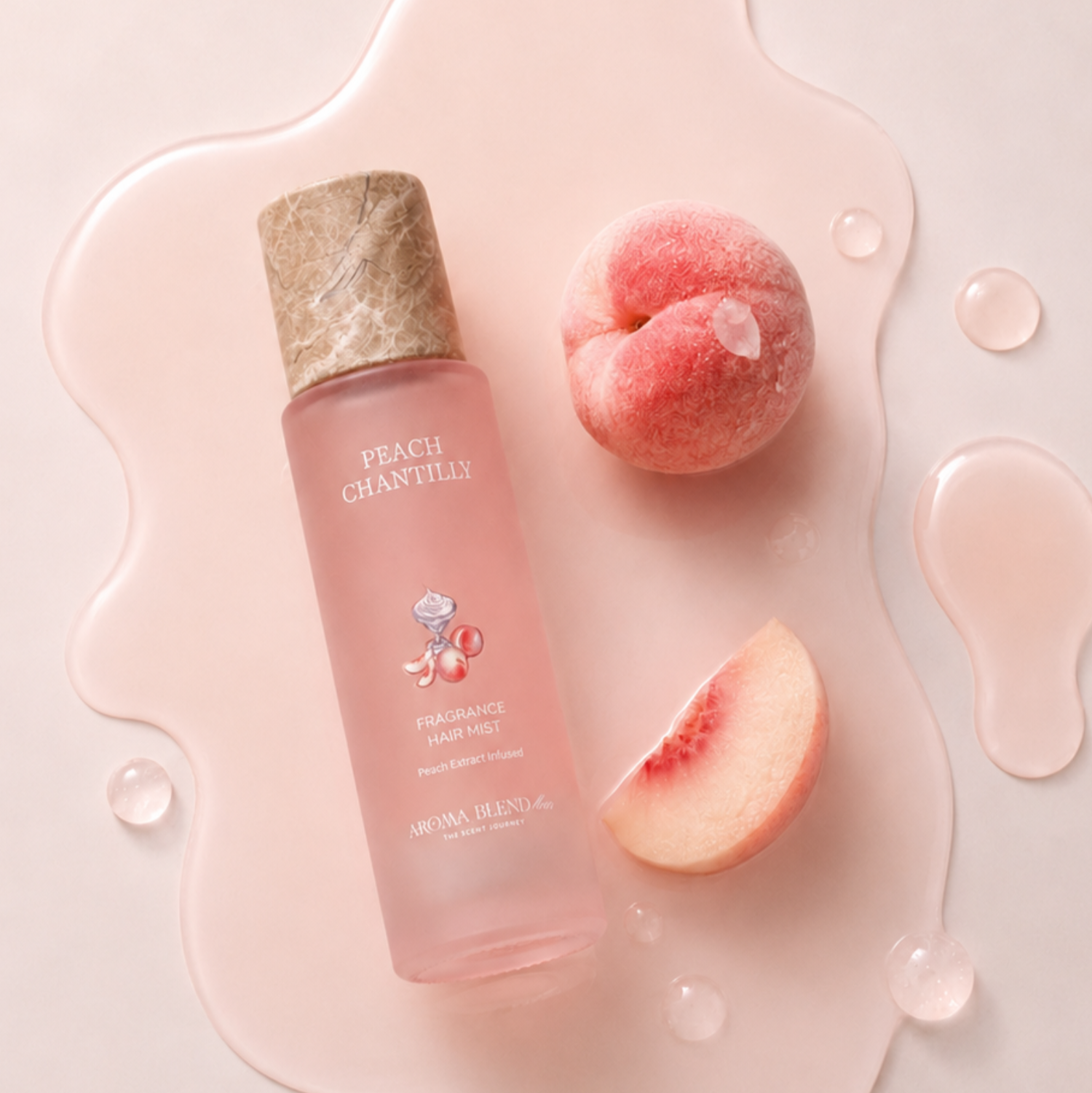 【✨️日本 🇯🇵 AROMA BLEND bar PEACH CHANTILLY fragrance hair mist 桃子香氛護髮噴霧✨️】30ml  