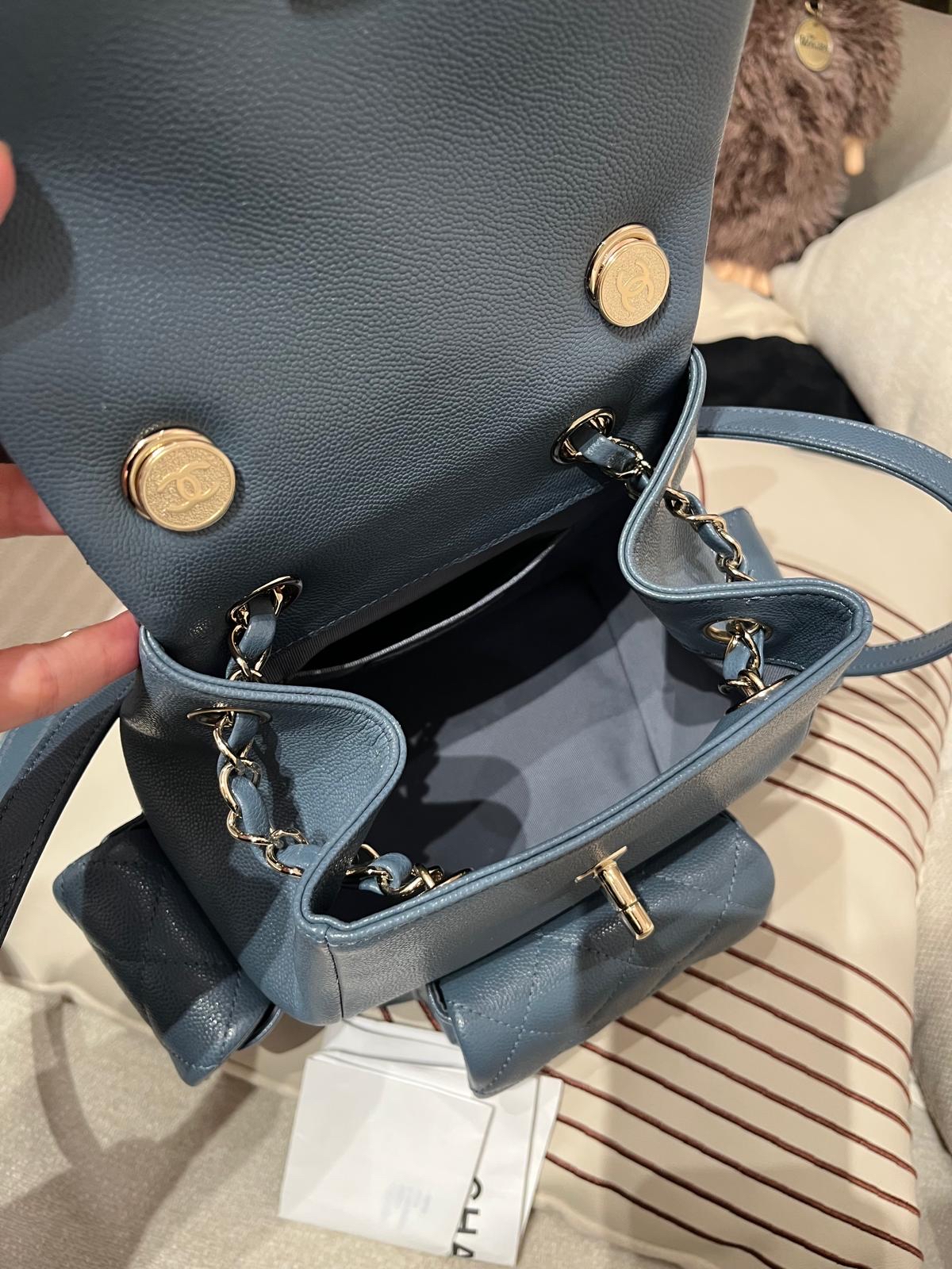 Chanel duma backpack 荔枝牛皮 100%Authentic,98%new ✅收據✅晶片✅塵袋✅盒 