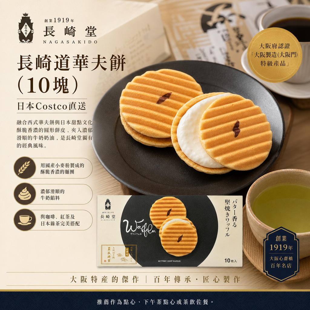 日本Costco直送 長崎道華夫餅（10塊）