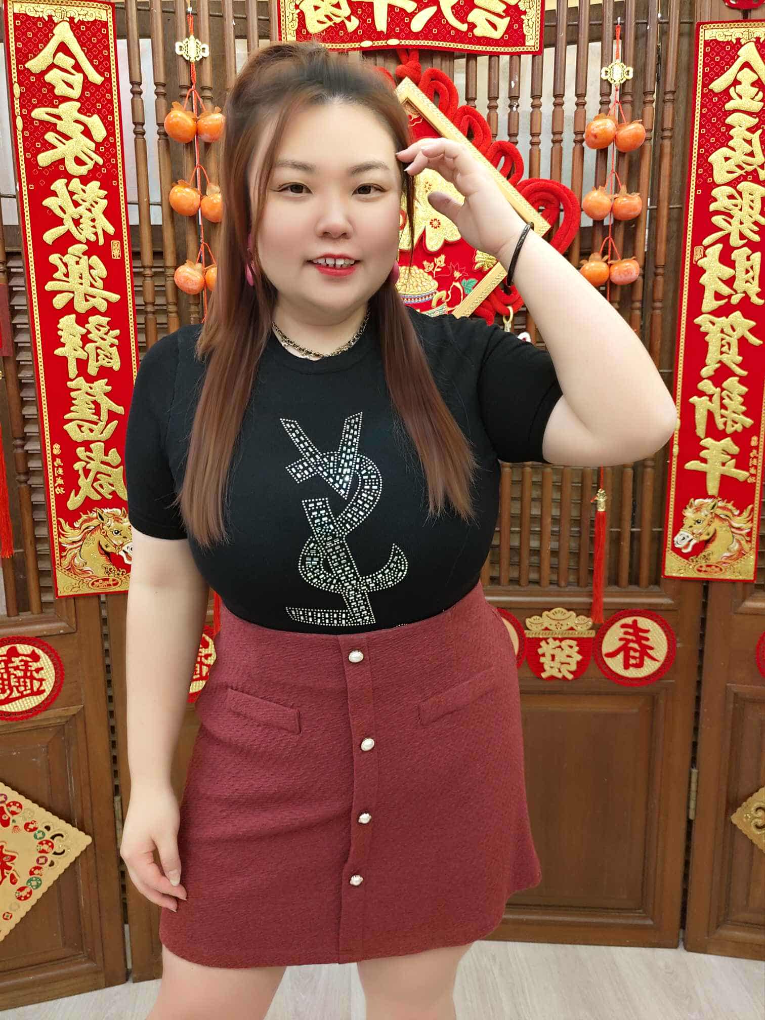 DBD05 TW#3085P/TW#3085SK 珍珠排扣款裤裙