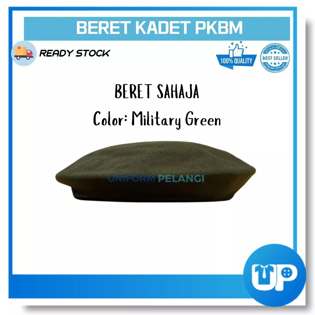 Beret Set Topi Kadet PKBM Darat Kokurikulum Sekolah Lencana Beret | Beret Kosong | Lencana Beret