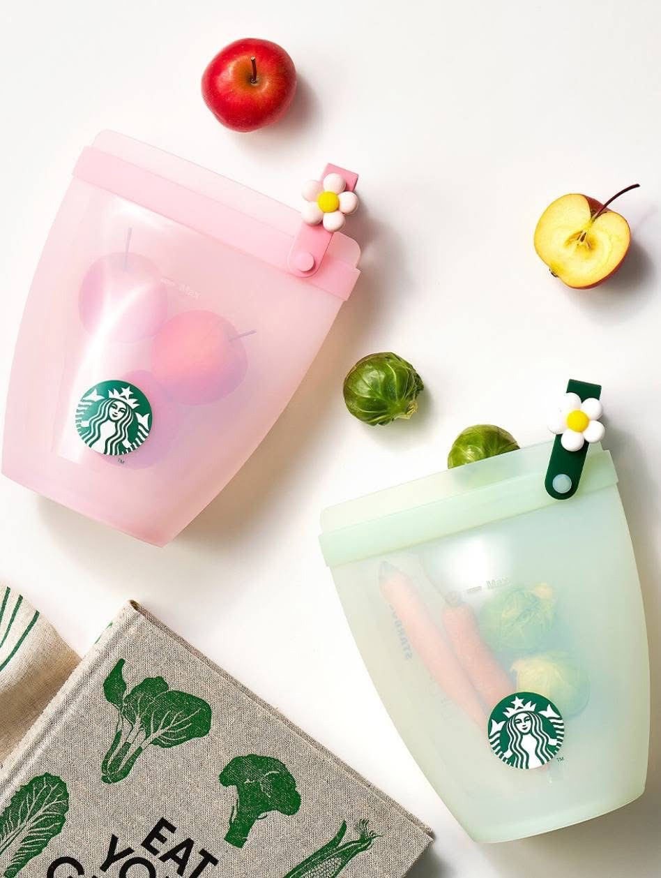 韓國星巴克矽膠食物袋可微波