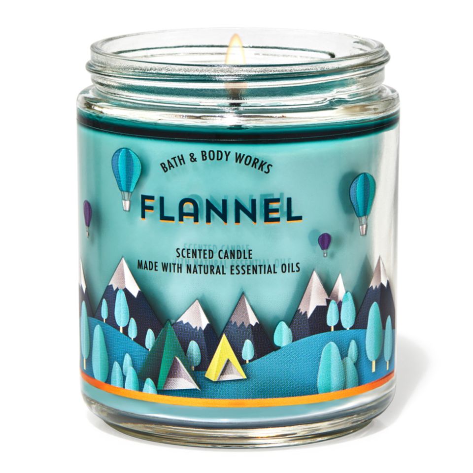 flannel candle from bath and body works