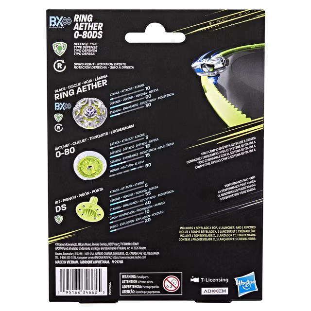 【超靚配色】爆旋陀螺 X Beyblade X Ring Aether 0-80DS BX Infinity Starter Pack Top and Launcher