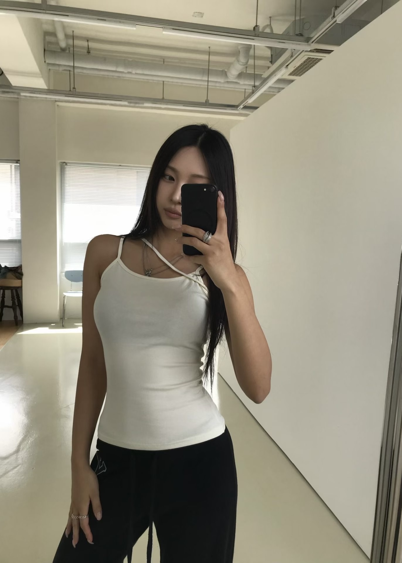 Asymmetrical Strap Tank Top