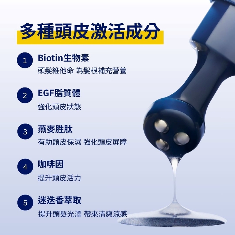 激活髮根｜GROWUS 🧬 育髮滾珠按摩精華EX