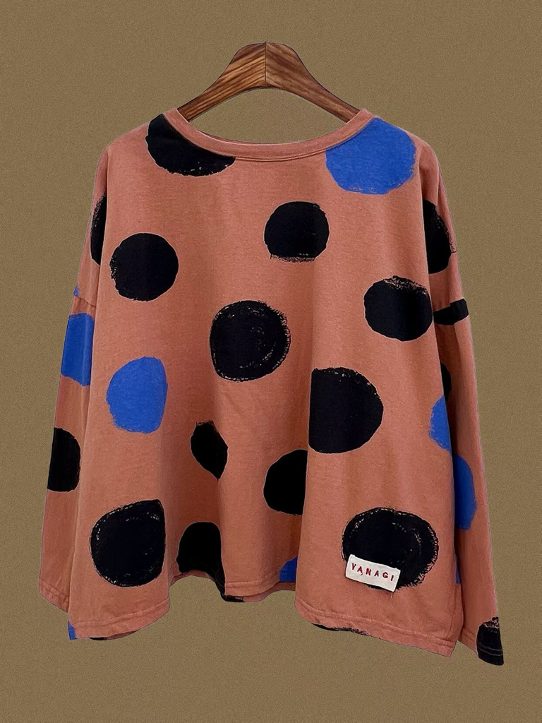 YA OE 藍點圖案top-2色