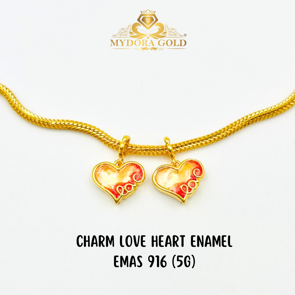 MYDORA Charm Love Heart Enamel (5G) | EMAS 916/22k