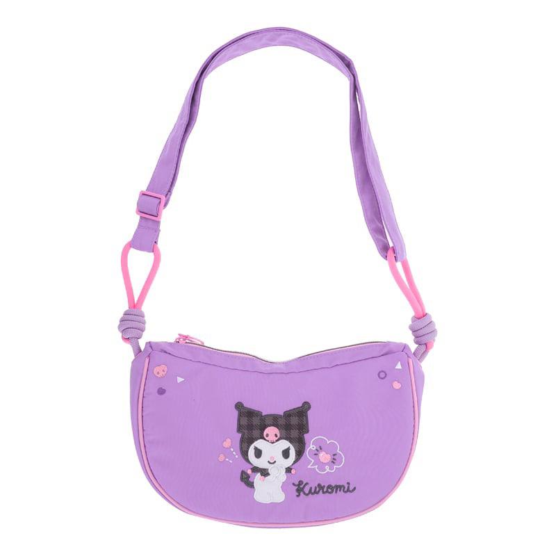 Kuromi 雙面繡花粗繩斜揹袋(9-8593-1)