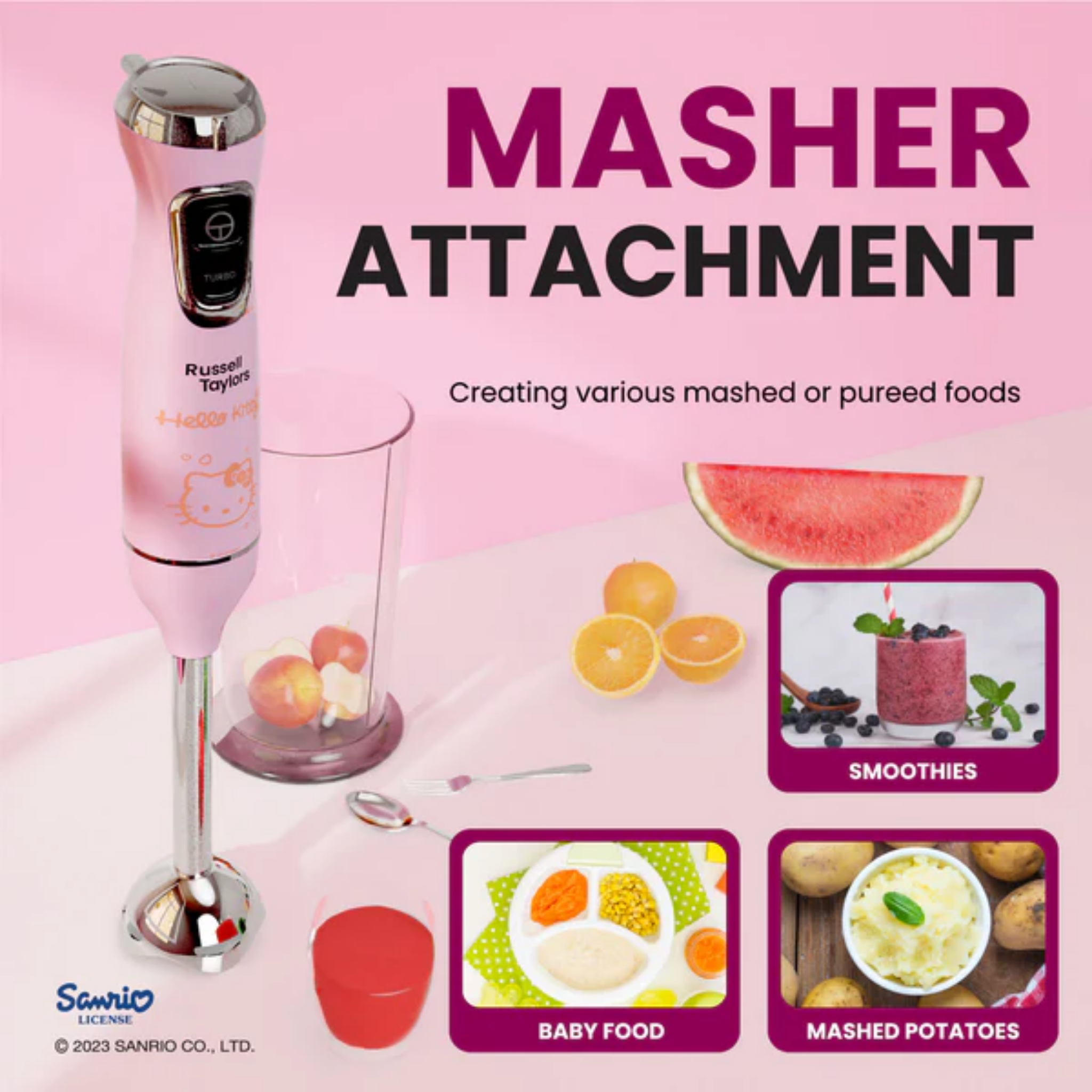 Russell Taylors Hello Kitty Hand Blender (HB1HK)