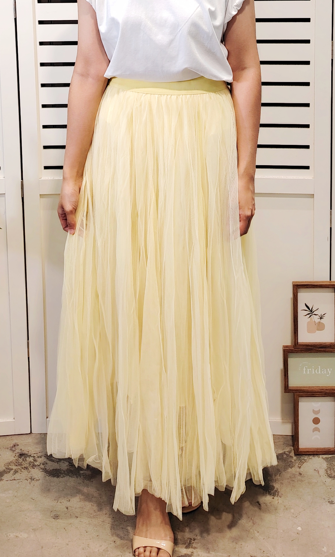 8252 Fully Rubber Waist Tulle Skirt 