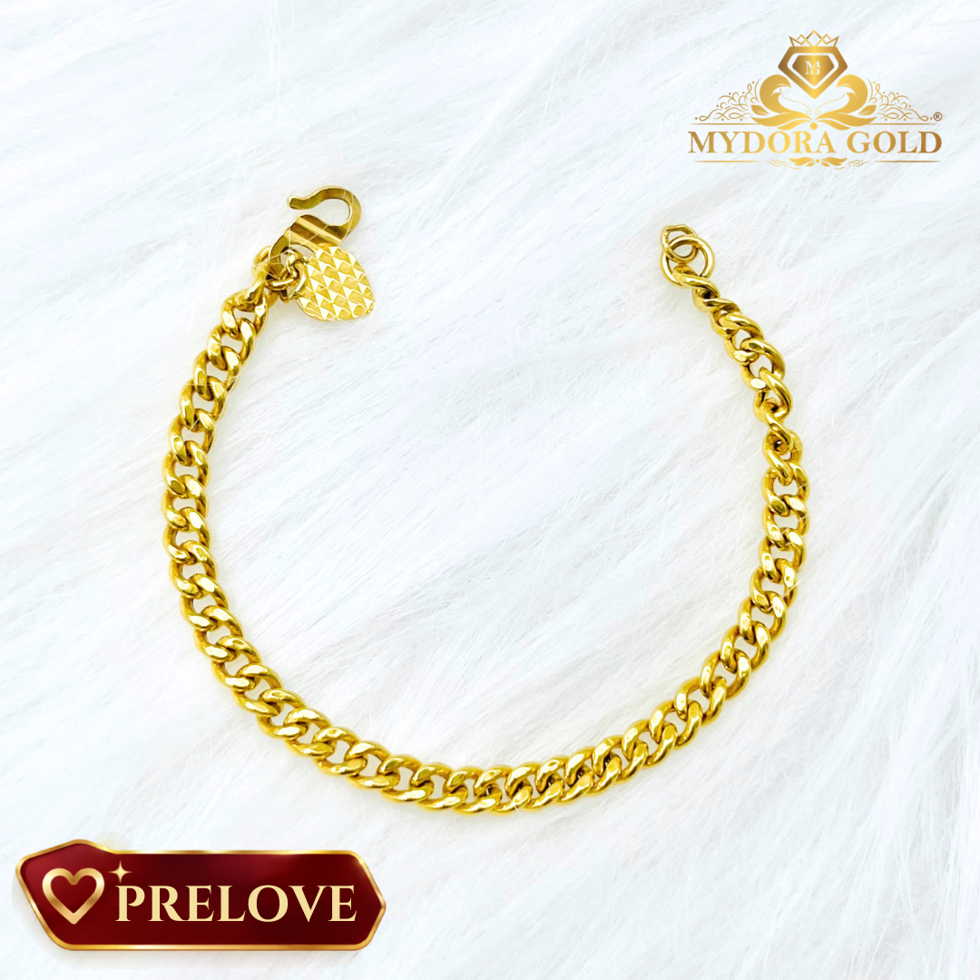 Pre-Loved: Rantai Tangan Gajah Kait Licin l EMAS 916/22K