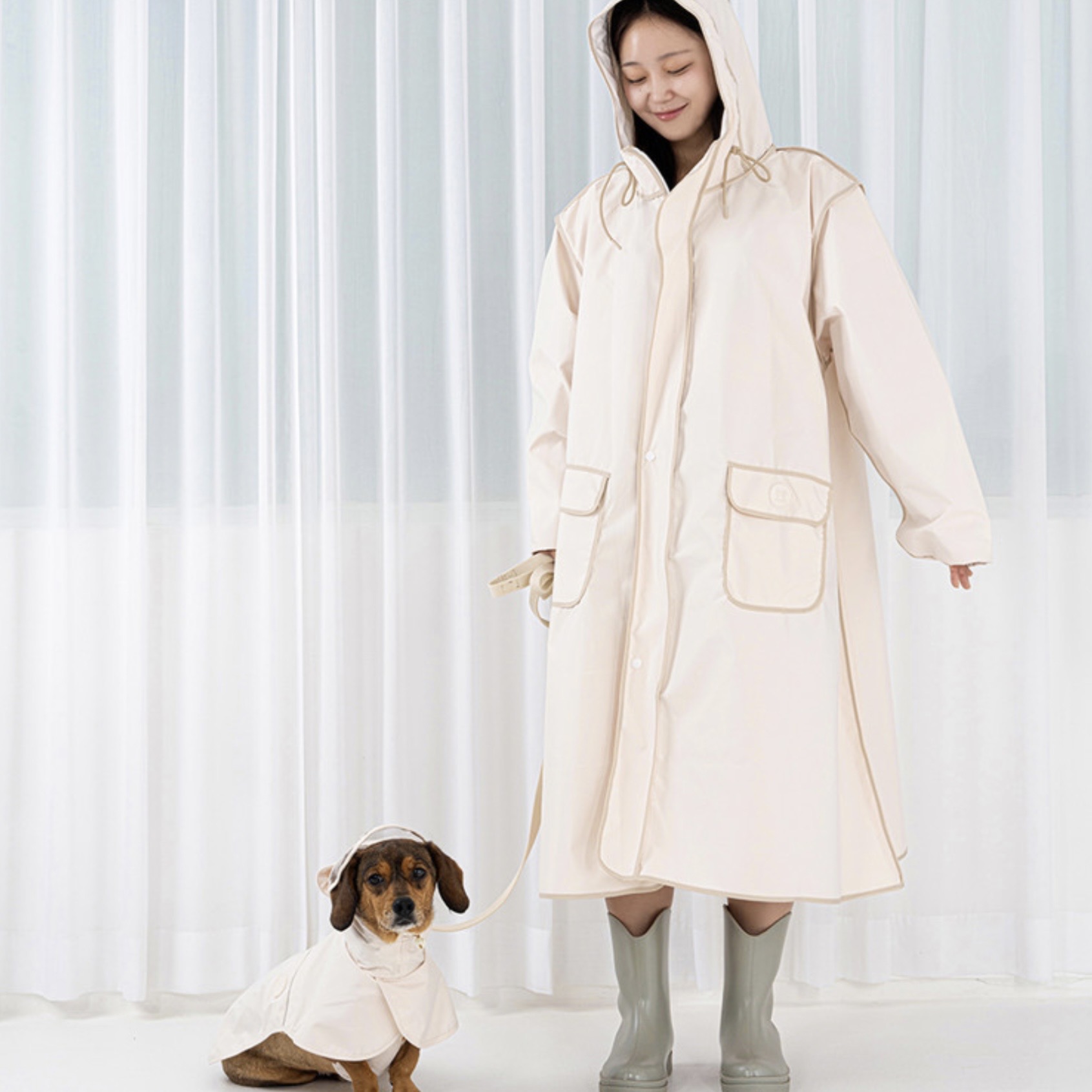 *SuperPet🇰🇷狗狗主人親子裝 雨衣-主人雨衣