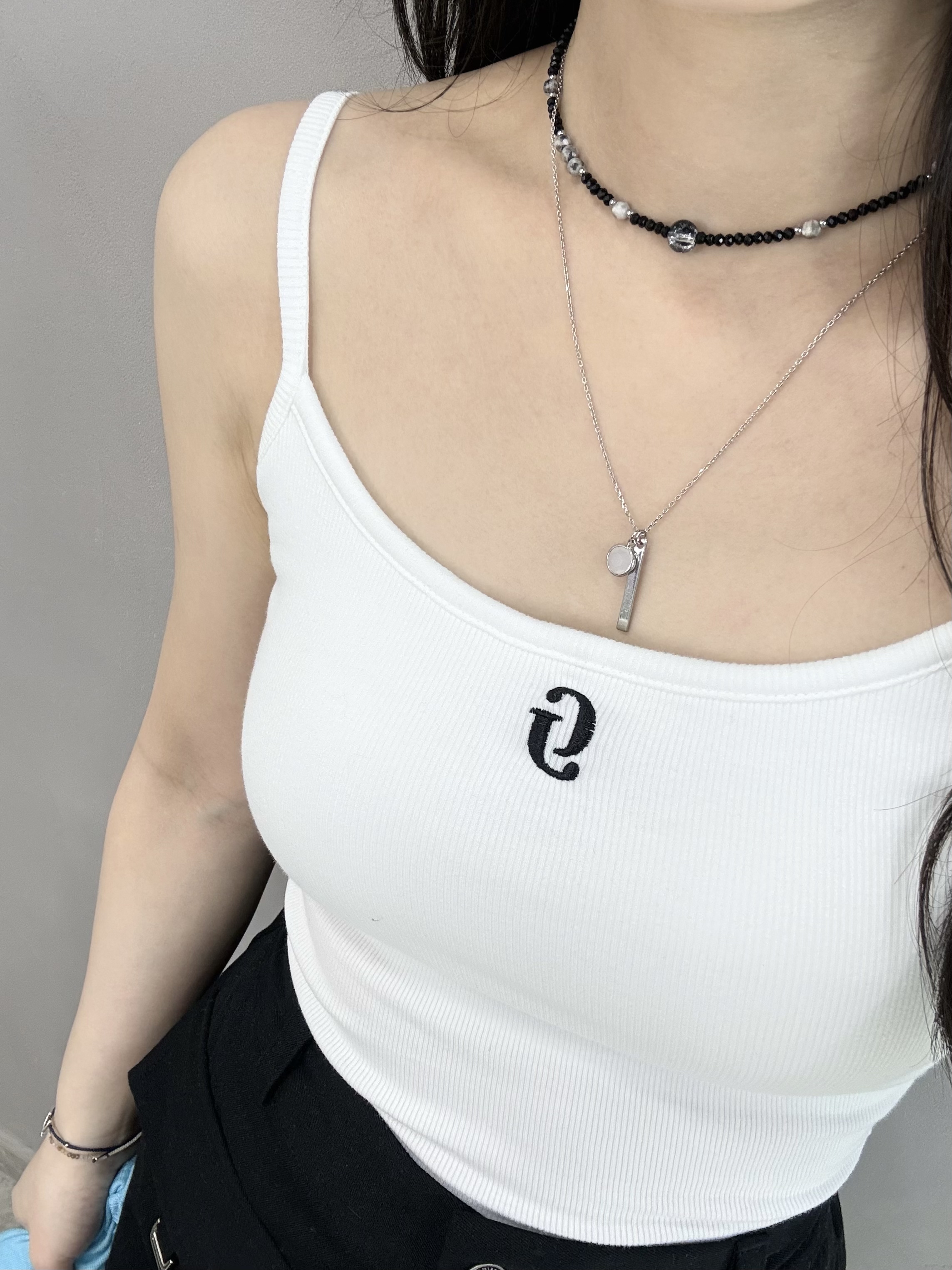 N73 CJ 暗紋吊帶Bra Top