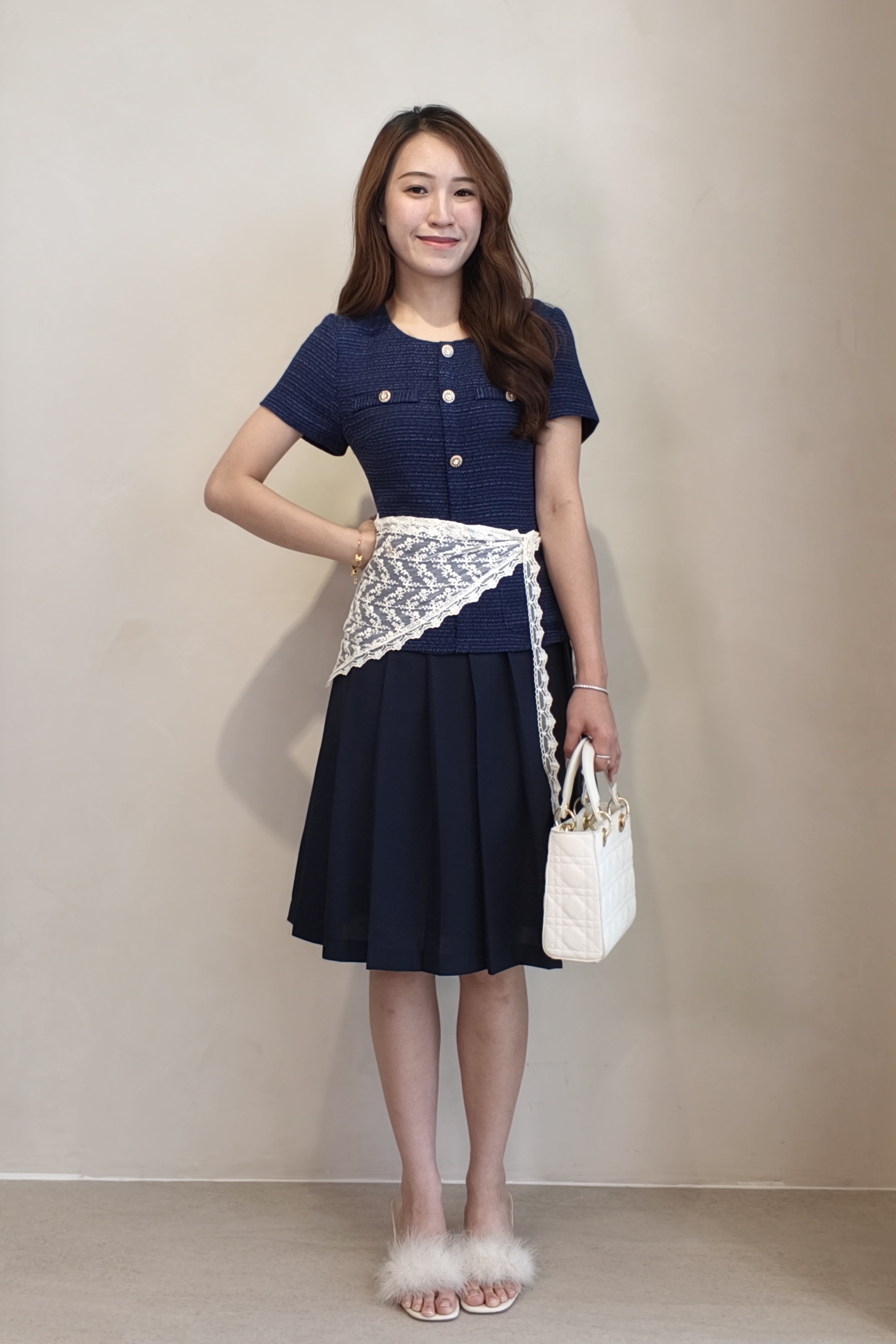 38118 Camille Pleated Midi Dress