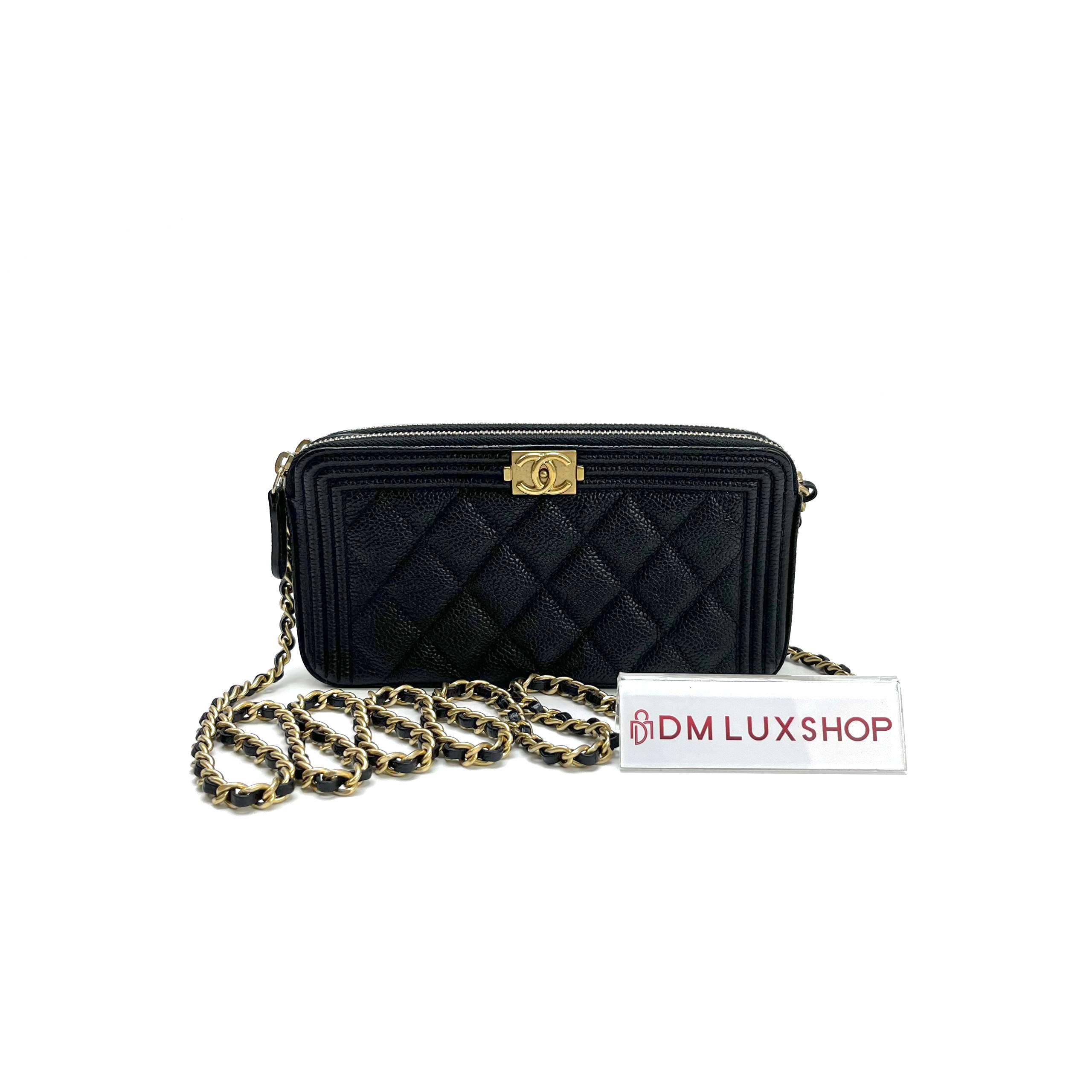 Chanel Black Caviar Boy WOC GHW (Serial 22, Year 2016)