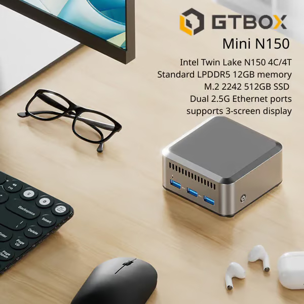 GTBOX MINI N150 Intel 12th Gen N150 Processor 12GB RAM + 512GB SSD WINDOW 11 PRO (CS-GTMIN15) #2年保養 