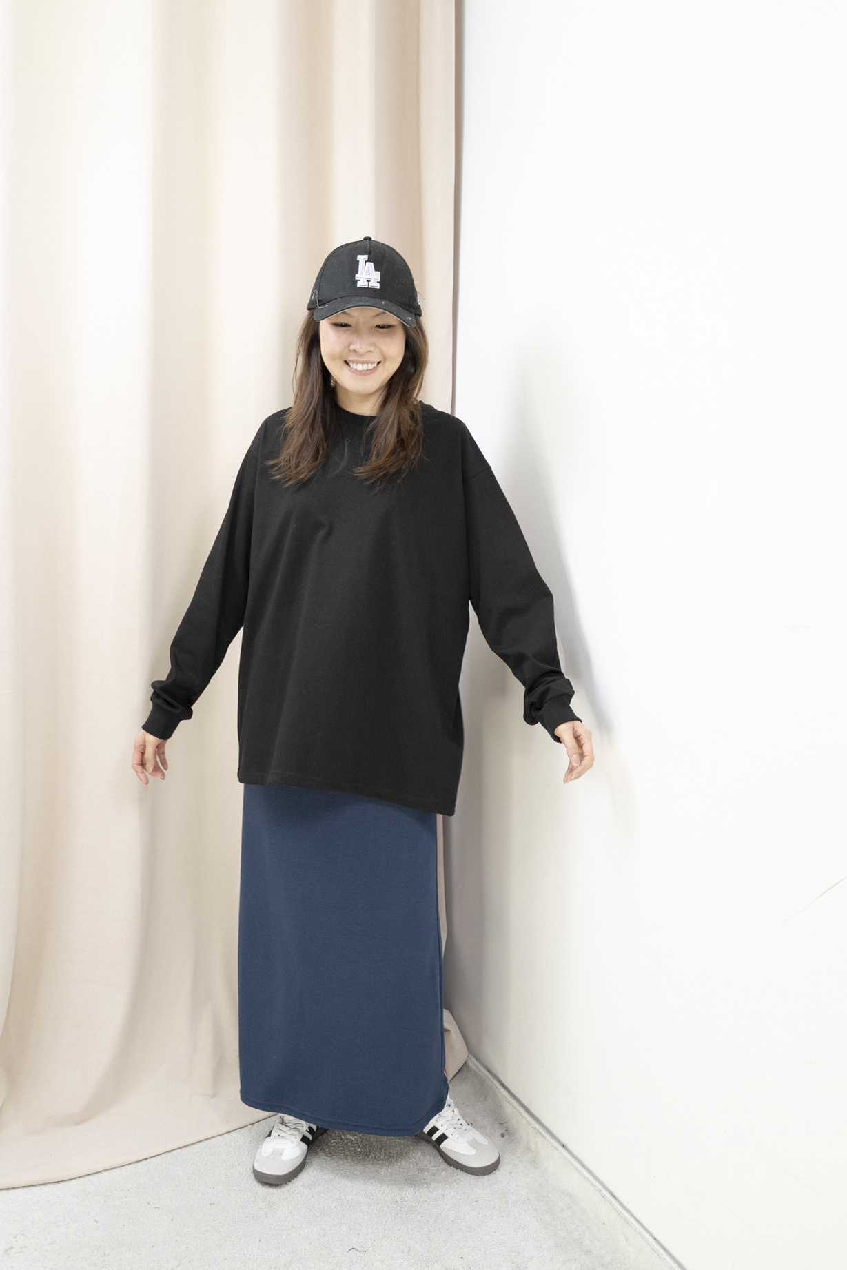 經典百搭長身Tee（黑色）