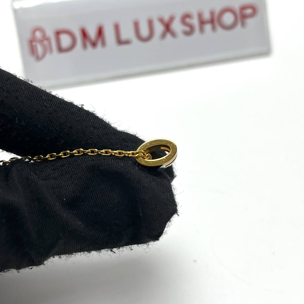 Hermes Black Mini Pop H Necklace GHW