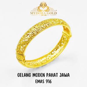 MYDORA Gelang Moden Pahat Jawa l EMAS 916/22K