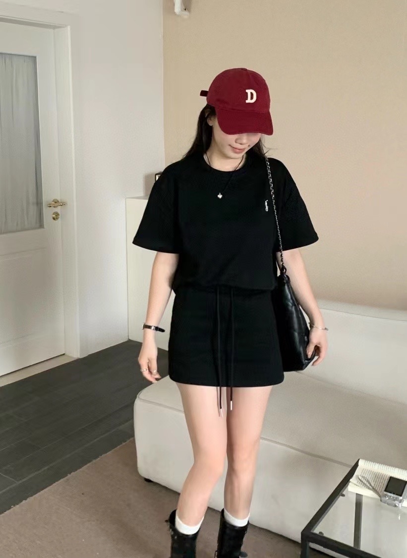 Polo Embroidery Roundneck Casual Shirt+Skirt Set 保罗刺绣休闲套装 (3 Colours)