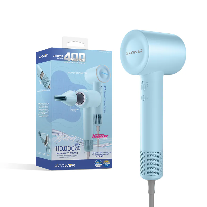 香港行貨 一年保養 XPower POWERWIND 智能4億+水潤負離子護髮速乾風筒 MS021