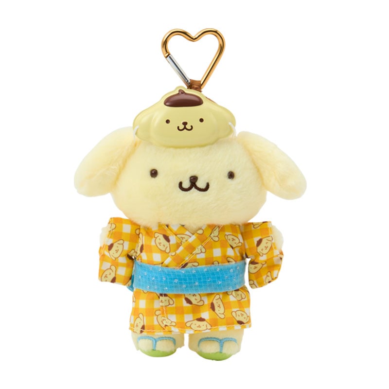 現貨｜Sanrio Pompompurin 布甸狗 夏日祭典系列 日版 吊飾 毛公仔 連心形扣 (04186-6)
