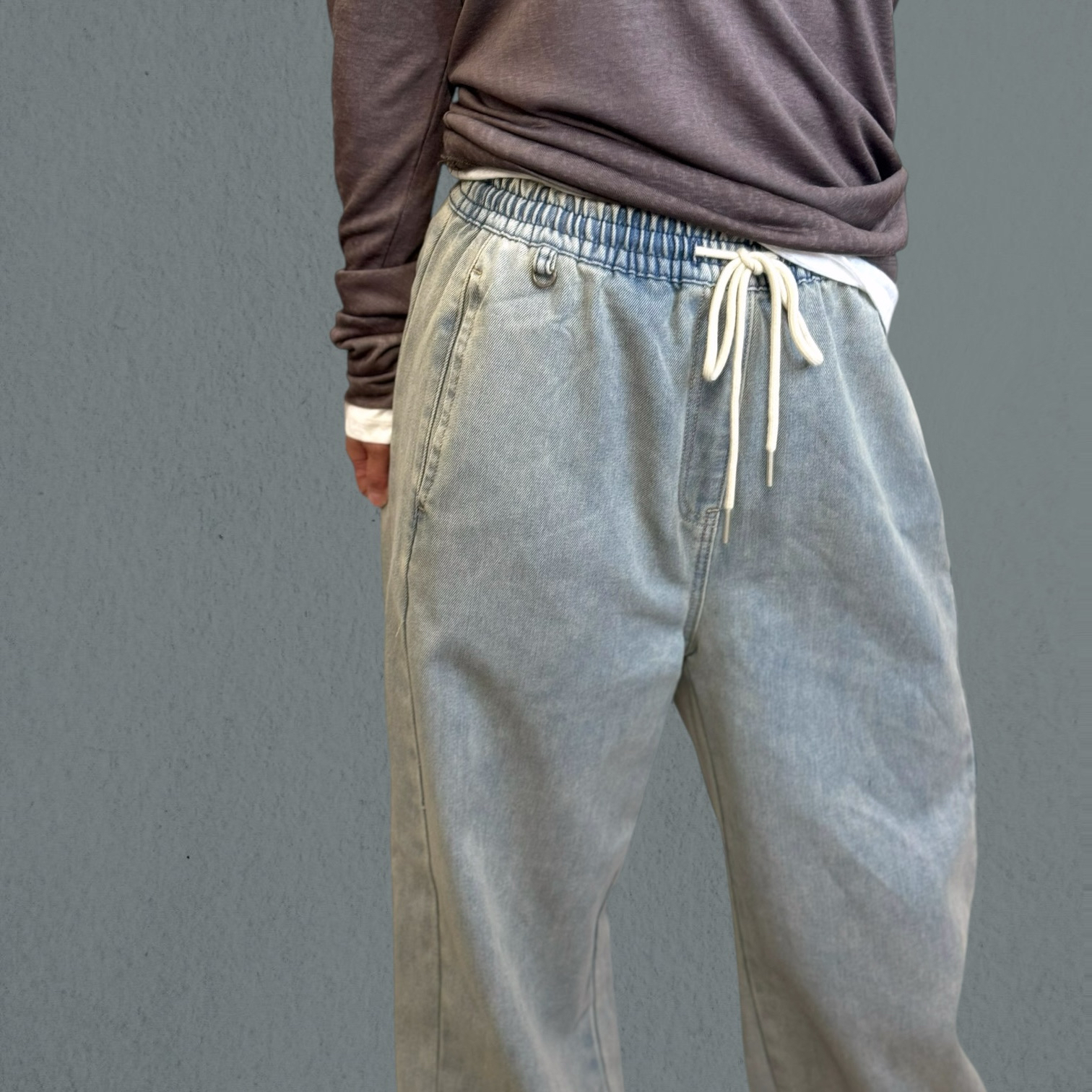 221184 全橡筋腰長褲